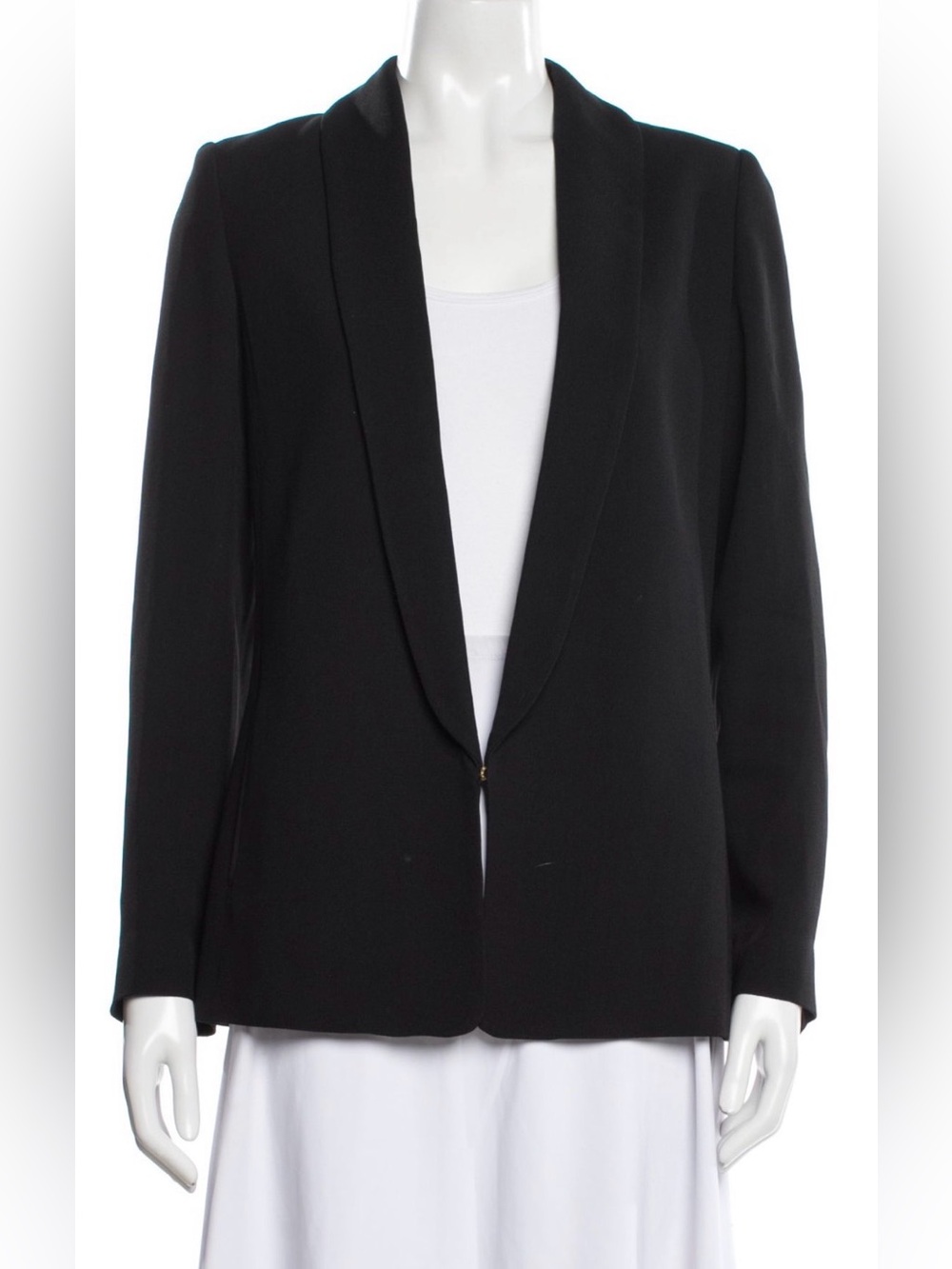 Sezane Black Shawl-Collar Blazer